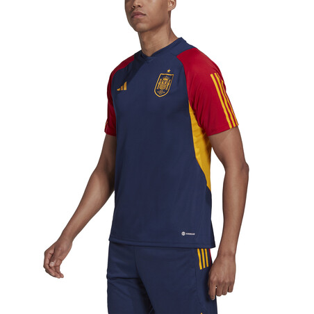 Maillot entraînement Espagne bleu rouge 2022
