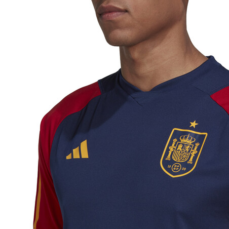 Maillot entraînement Espagne bleu rouge 2022