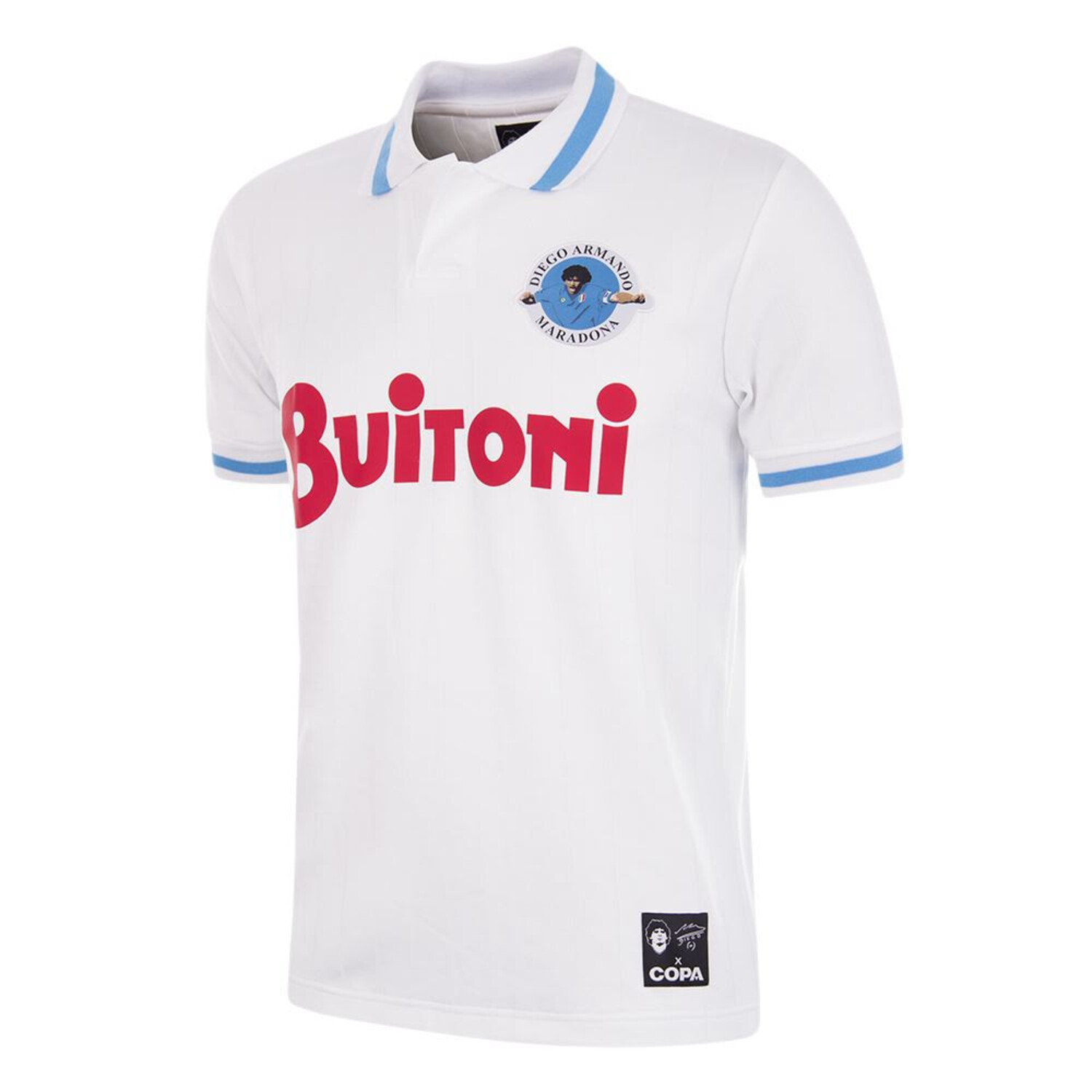 Maillot Naples Maradona 10 Vintage 1984/85 – Réplique Bleu, Taille M/L, Fabriqué En Italie