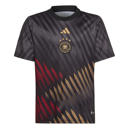 Maillot avant match junior Allemagne noir or 2022