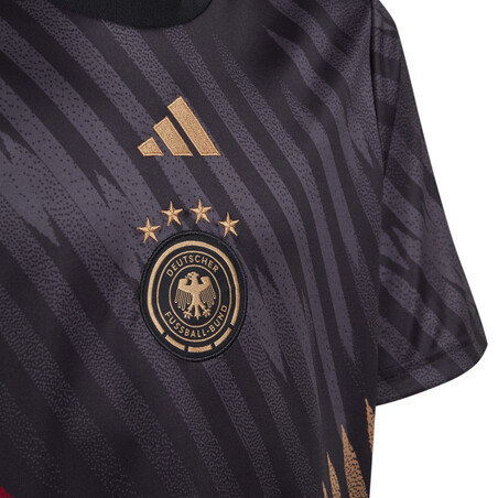 Maillot avant match junior Allemagne noir or 2022