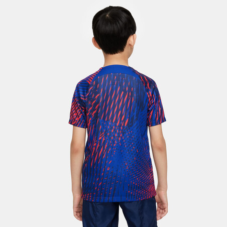 Maillot avant match junior PSG bleu rouge 222/23
