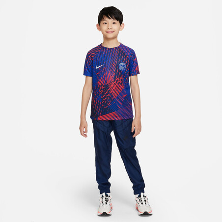 Maillot avant match junior PSG bleu rouge 222/23