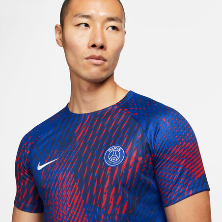 Maillot avant match PSG bleu rouge 2022/23