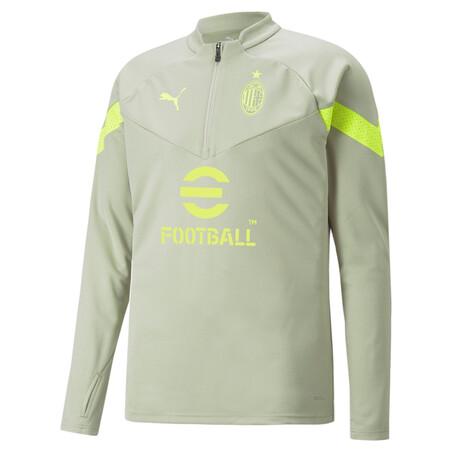 Sweat zippé Milan AC vert jaune 2022/23