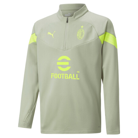 Sweat zippé junior Milan AC vert jaune 2022/23