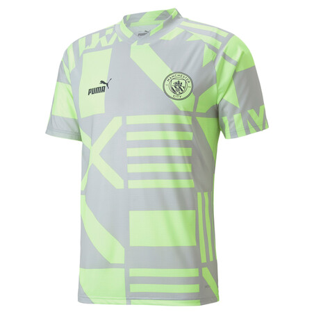 Maillot avant match Manchester City gris jaune 2022/23