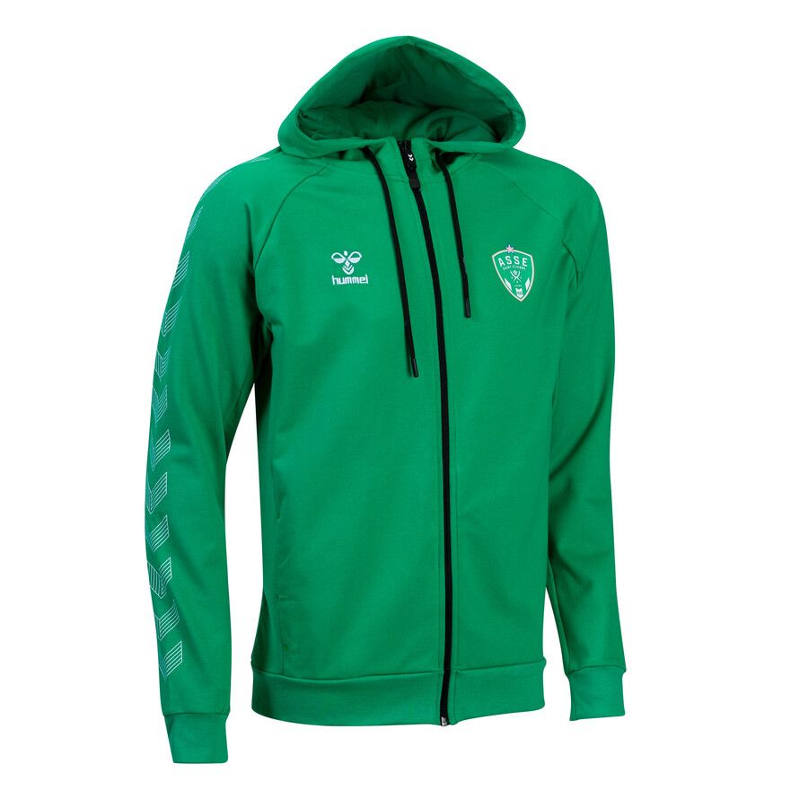 POLO ASSE SAINT Etienne taille M logo brodé marque DUARIG gris & noir