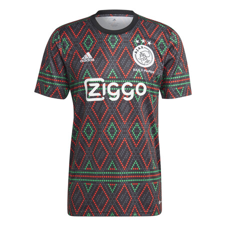 Maillot avant match Ajax Amsterdam x Daily Paper noir 2022/23