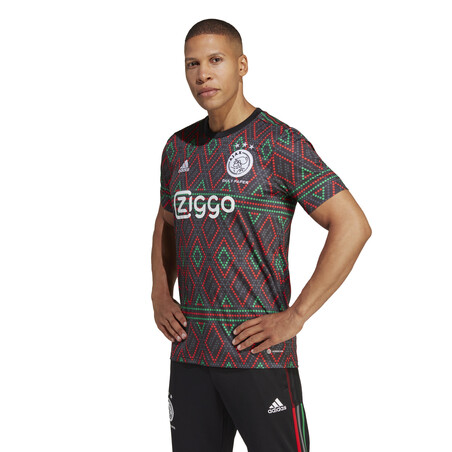 Maillot avant match Ajax Amsterdam x Daily Paper noir 2022/23