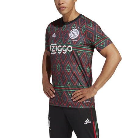 Maillot avant match Ajax Amsterdam x Daily Paper noir 2022/23