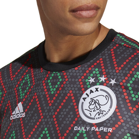 Maillot avant match Ajax Amsterdam x Daily Paper noir 2022/23