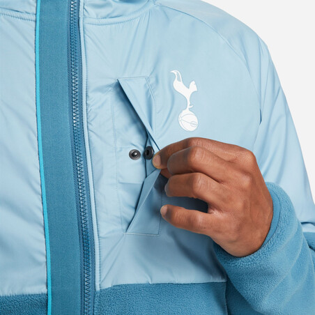 Veste survêtement Tottenham Winterized bleu blanc 2022/23