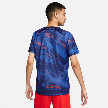 Maillot avant match Angleterre bleu rouge 2022