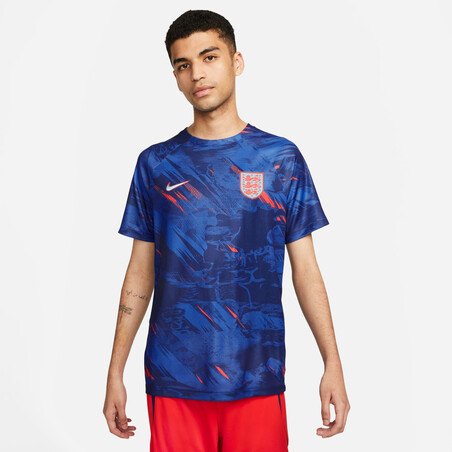 Maillot avant match Angleterre bleu rouge 2022