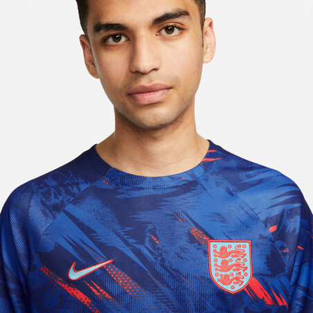 Maillot avant match Angleterre bleu rouge 2022