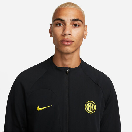Veste survêtement Inter Milan Academy noir jaune 2022/23