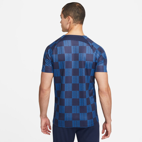 Maillot avant match Croatie bleu 2022