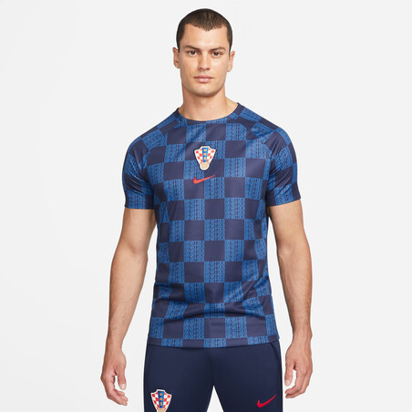 Maillot avant match Croatie bleu 2022