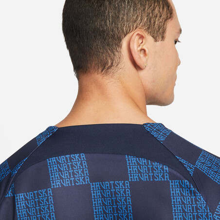 Maillot avant match Croatie bleu 2022