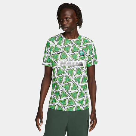 Maillot avant match Nigeria blanc vert 2022