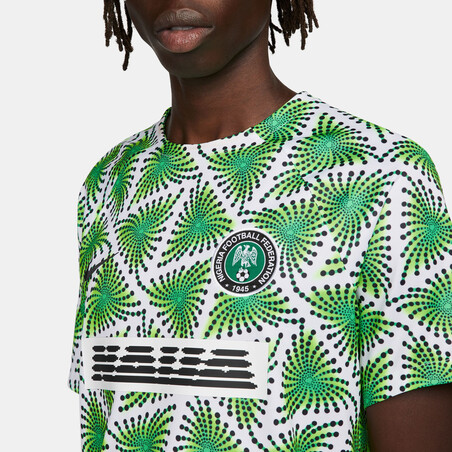 Maillot avant match Nigeria blanc vert 2022