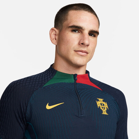 Sweat zippé Portugal Strike Elite bleu 2022