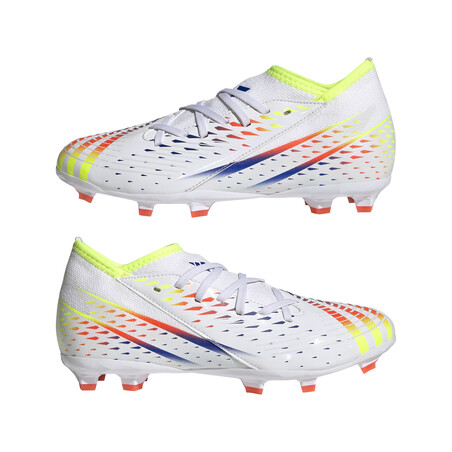 adidas Predator Edge.3 junior montante FG blanc rouge