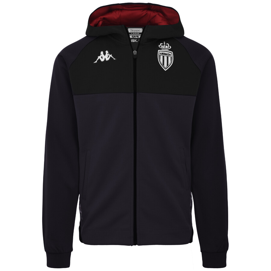 Sweat Kappa Arun Pro 8 AS Monaco - Coupe Classique, Blanc/rouge, Respirant Et Confortable