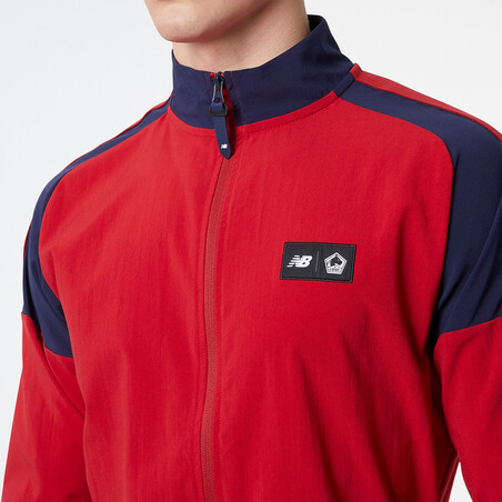 Ensemble survêtement LOSC woven rouge bleu 2022/23