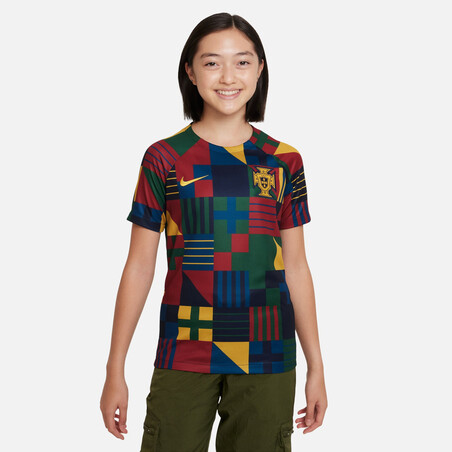 Maillot avant match junior Portugal graphic 2022