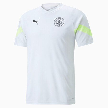 Maillot entraînement Manchester City blanc jaune 2022/23