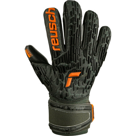 Gants gardien Reusch Attrakt Freegel Gold Finger vert orange