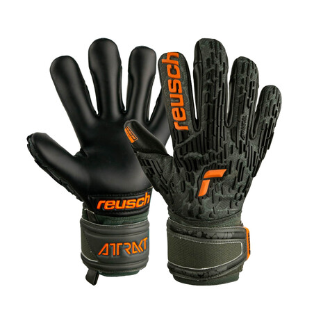 Gants gardien Reusch Attrakt Freegel Gold Finger vert orange