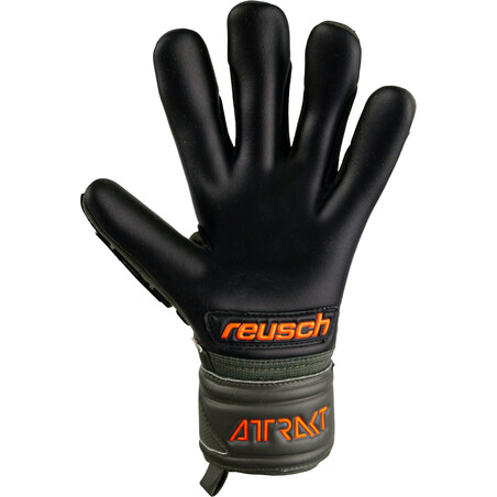 Gants gardien Reusch junior Attrakt Freegel Silver Finger Support vert orange