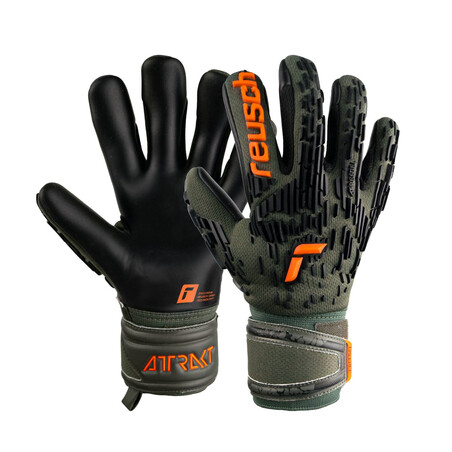 Gants gardien Reusch junior Attrakt Freegel Silver vert orange