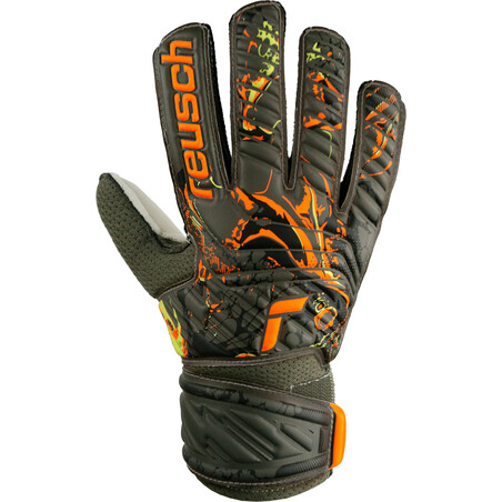 Gants gardien junior Reusch Attrakt Solid vert orange