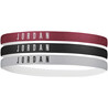 Pack 3 bandeaux élastique Nike Jordan rouge noir blanc