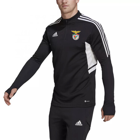 Sweat zippé Benfica noir blanc 2022/23