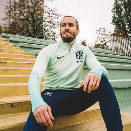 Sweat zippé Brésil Strike vert 2022