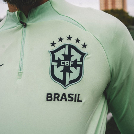 Sweat zippé Brésil Strike vert 2022