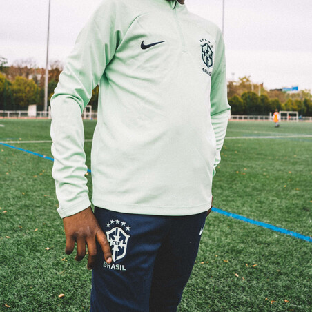 Sweat zippé Brésil Strike vert 2022