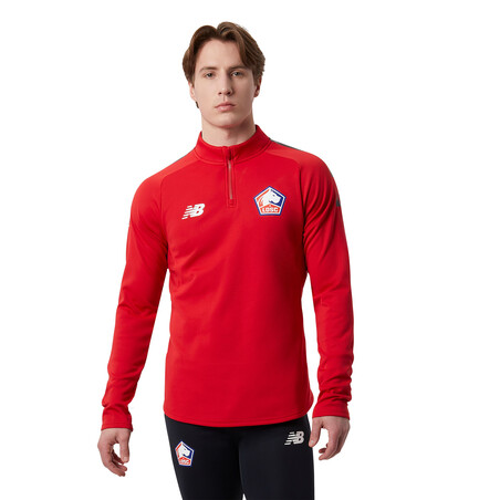 Sweat zippé LOSC rouge 2022/23