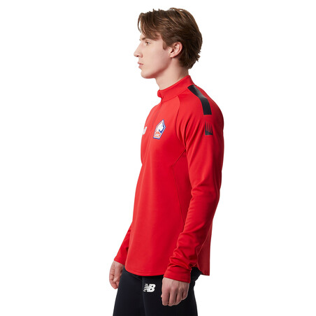 Sweat zippé LOSC rouge 2022/23