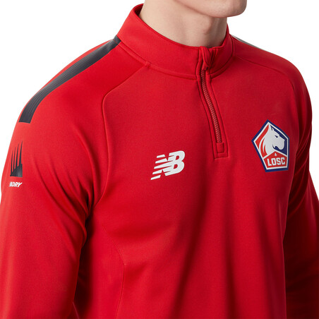 Sweat zippé LOSC rouge 2022/23