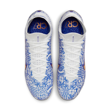Nike Air Zoom Mercurial Superfly 9 Elite CR7 FG bleu or