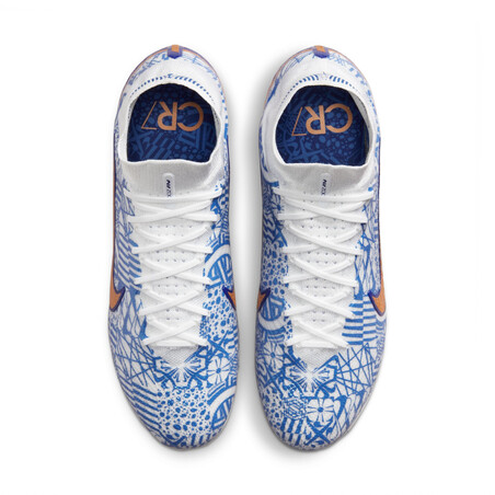 Nike Air Zoom Mercurial Superfly 9 Elite CR7 SG-Pro Anti-Clog bleu or