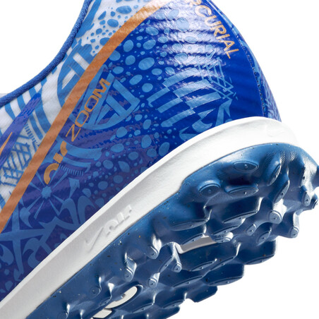 Nike Air Zoom Mercurial Vapor 15 Academy CR7 Turf bleu or