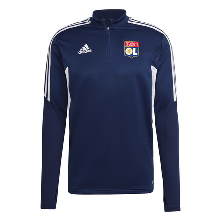 Sweat zippé OL bleu blanc 2022/23