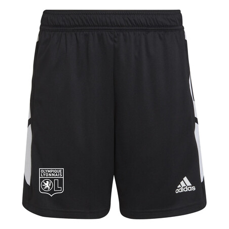 Short entraînement junior OL noir blanc 2022/23